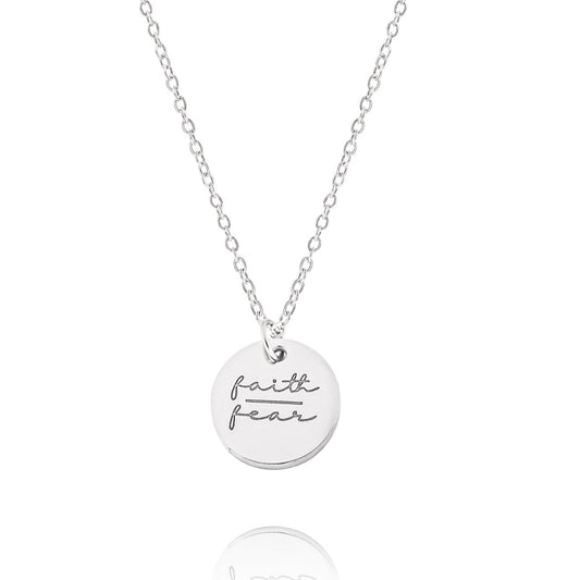 FAITH OVER FEAR NECKLACE - SILVER