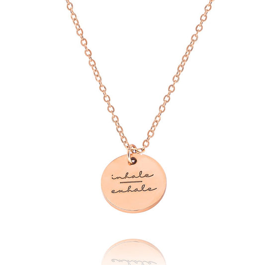 INHALE EXHALE NECKLACE - ROSE GOLD