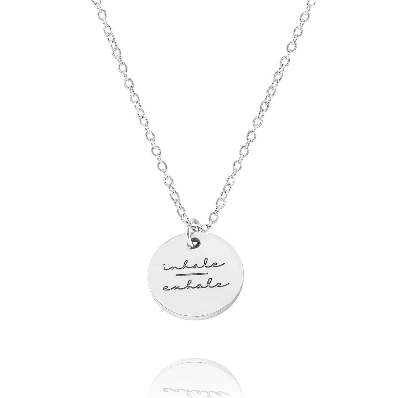 INHALE EXHALE NECKLACE - SILVER