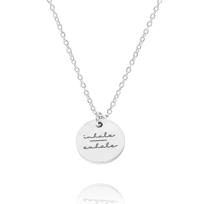 INHALE EXHALE NECKLACE - SILVER