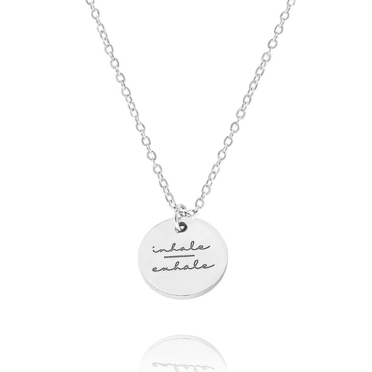 INHALE EXHALE NECKLACE - SILVER