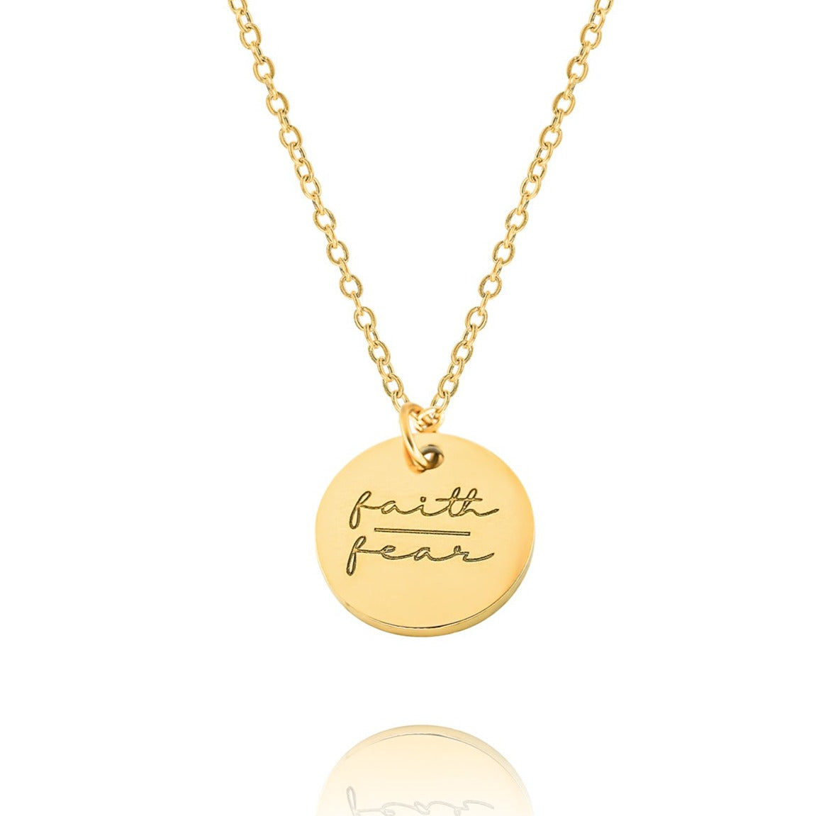 FAITH OVER FEAR NECKLACE - GOLD