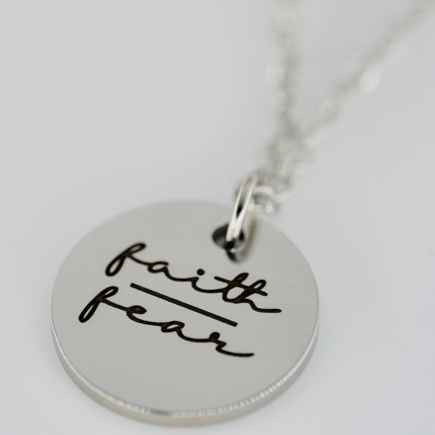 FAITH OVER FEAR NECKLACE - SILVER