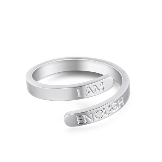 'I AM ENOUGH' RING - SILVER