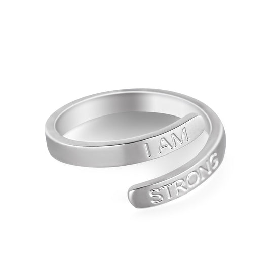 'I AM STRONG' RING - SILVER